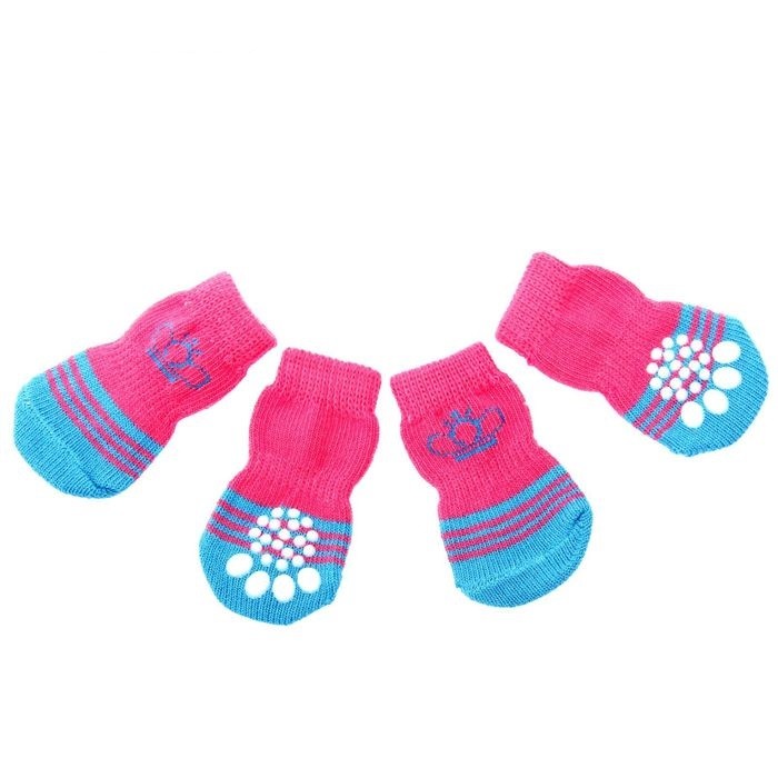 Носки хлопковые нескользящие «Корона», размер М, 3/4х7 см, 4 штуки