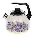 Чайник эмалированный «Фиалка» (3 л) со свистком