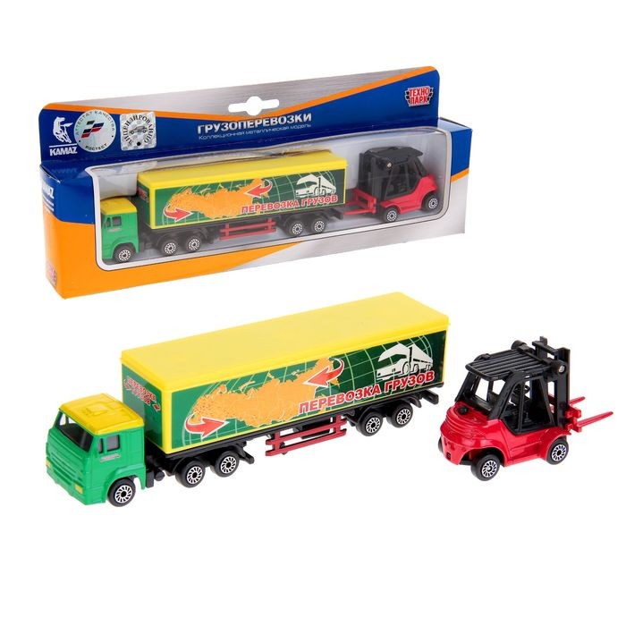 Набор мелиических машин «Камаз Фура и Поргузчик» | Технопарк