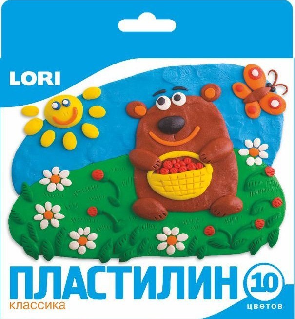 Пластилин «Классика», 10 цветов | Lori