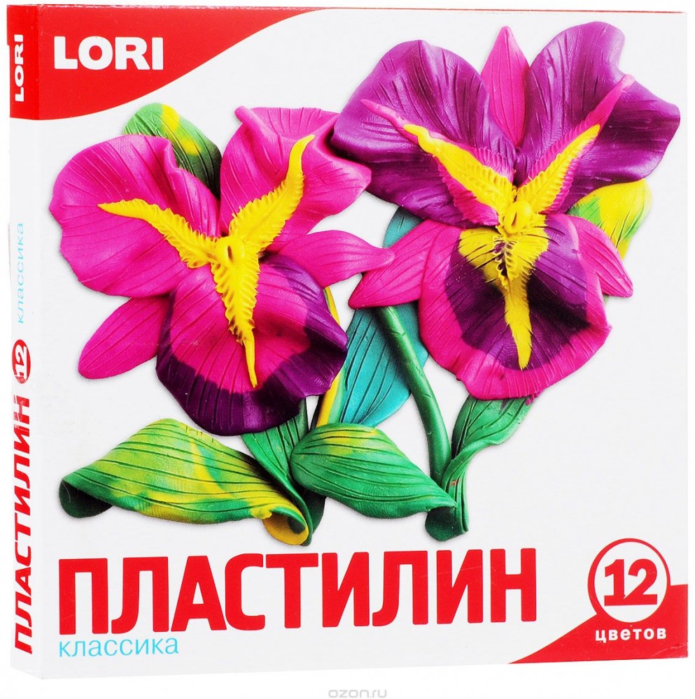 Пластилин «Классика», 12 цветов | Lori