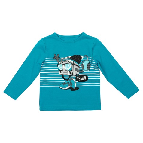 Лонгслив трикотажный для мальчиков | Звуки большого города | PlayToday