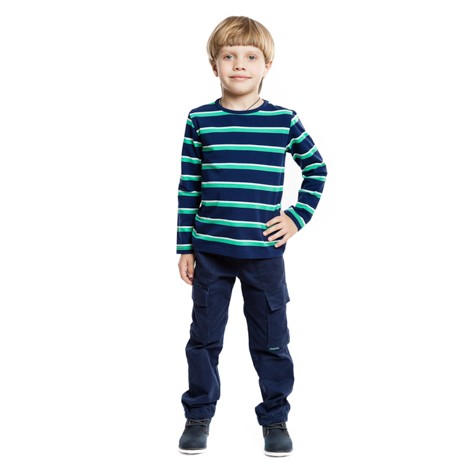 Лонгслив трикотажный для мальчиков | Снежный склон | PlayToday