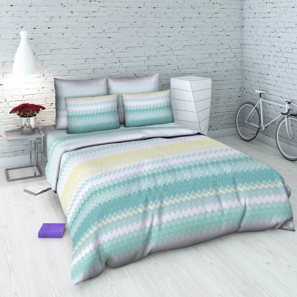 Комплект постельного белья «Новая волна» (арт. 5483/2, евро, бязь, 2 наволочки 70х70) | Дизайн сезона | ТДЛ Текстиль