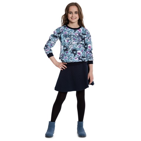 Юбка трикотажная для девочек | Ледяные цветы | S'cool