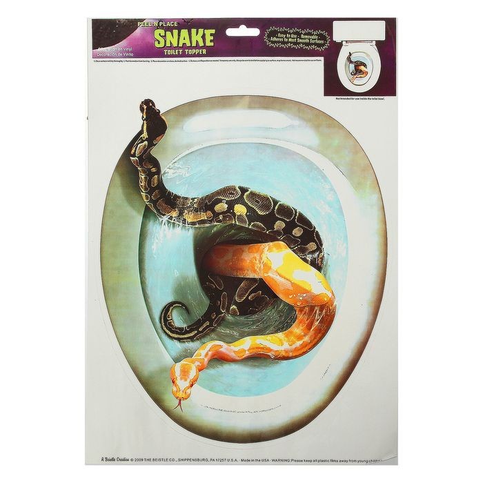 Наклейка на крышку унитаза «Змеи» | Scary sticker