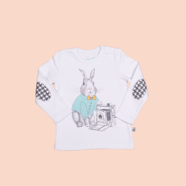 Лонгслив для мальчиков | Зайцы-фотографы | Free age