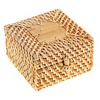 Шкатулка «Молоко» из ротанга (11 × 11 × 7 см)