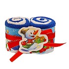 Полотенце сувенирное «Снеговик» (20х20 см и 15х15 см)