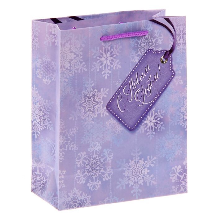 Пакет ламинат вертикальный «Снежинки» (11×0,2×14 см)