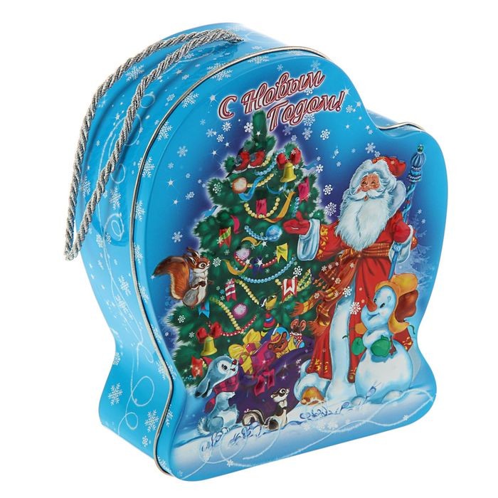 Подарочная коробка «Дед Мороз и внучка», рукавичка (15,8×8,8×6,5 см)