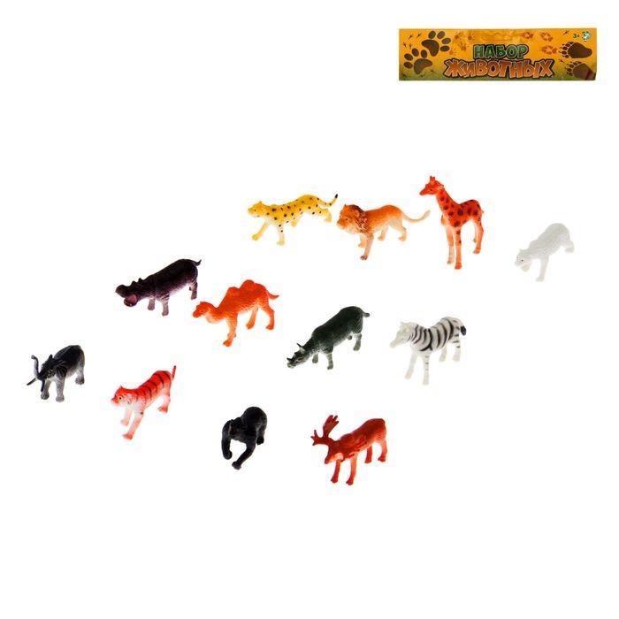 Набор животных «Африка», 12 предметов | Забияка