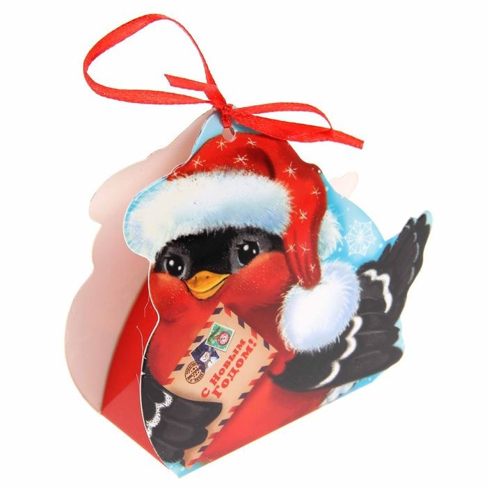 Коробка фигурная «Снегирь», (10×4×9,4 см)