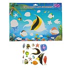 Аппликация объемными наклейками «Рыбка»