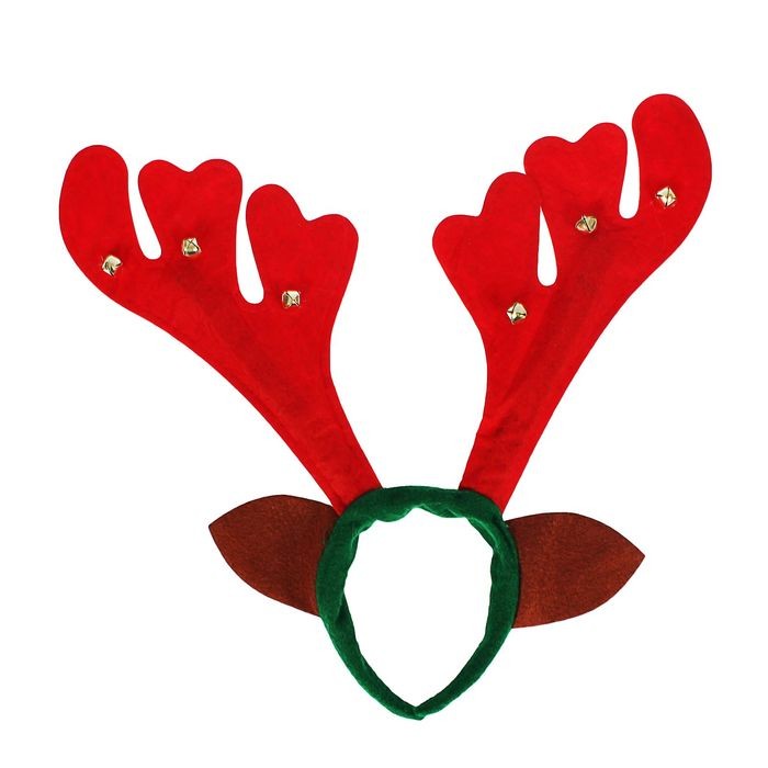 Ободок карнавальный «Рога», маленькие бубенчики | Страна Карнавалия