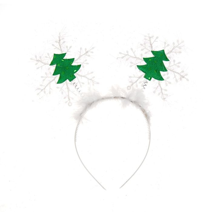 Ободок карнавальный «Снежинка с ёлочками» | Страна Карнавалия