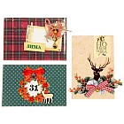 Набор для создания трех открыток с конвертами «Рождественское ретро»