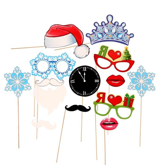 Набор фотобутафории «Пока часы 12 бьют!», 13 предметов