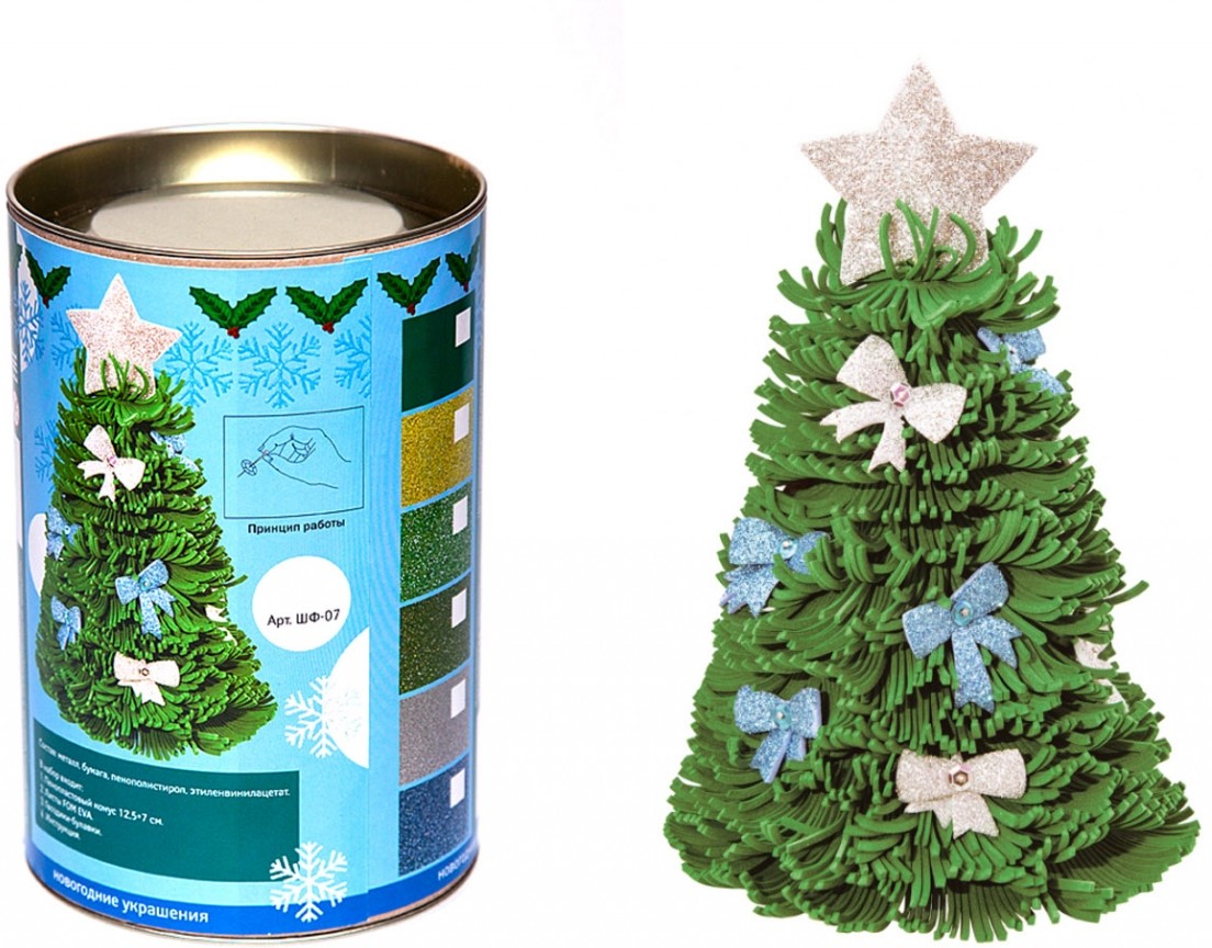 Набор для творчества «Новогодняя ёлочка с бантами» | Стильная игрушка своими руками | Волшебная мастерская