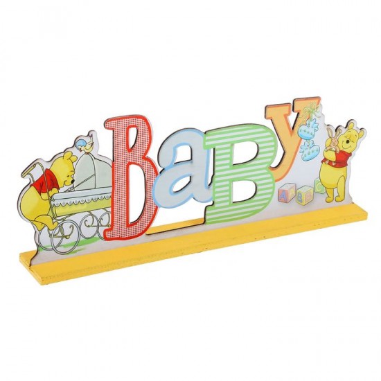 Буквы интерьерные на деревянной подставке «Baby» Винни