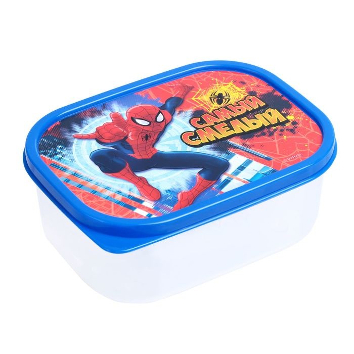 Ланч-бокс прямоугольный «Самый смелый», 0,5 л | Человек-Паук | Marvel
