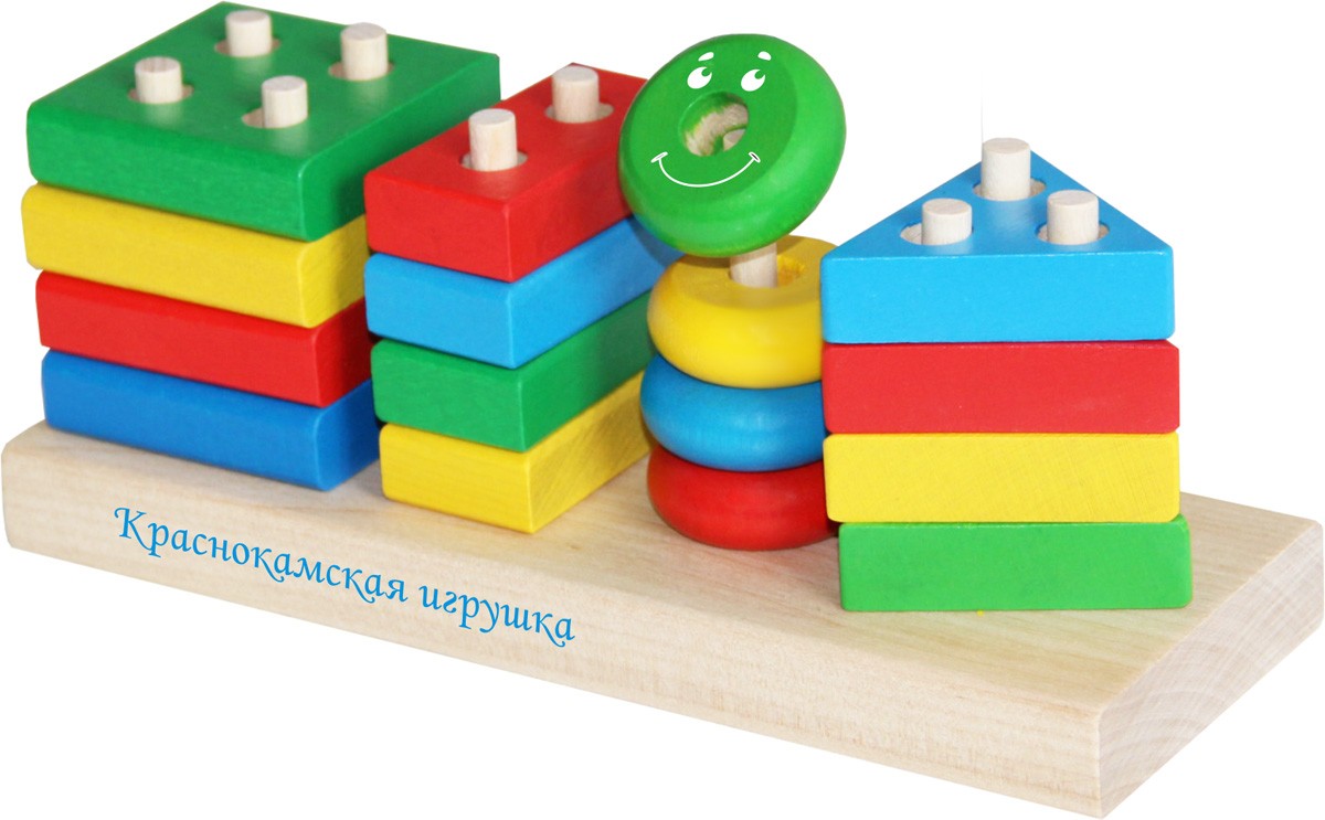Деревянный конструктор «Геометрик» | Краснокамская игрушка