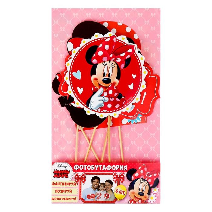 Фотобутафория на палочке «2 года», Минни Маус, 6 предметов | Минни Маус | Disney
