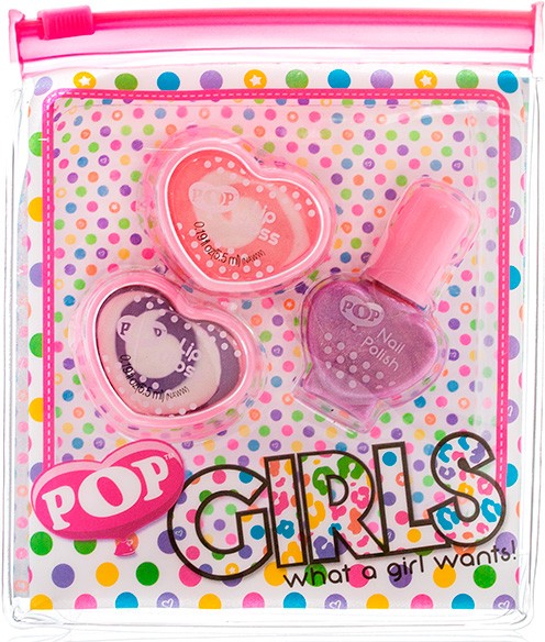 Набор детской декоративной косметики для губ и ногтей | Pop Girls | Markwins