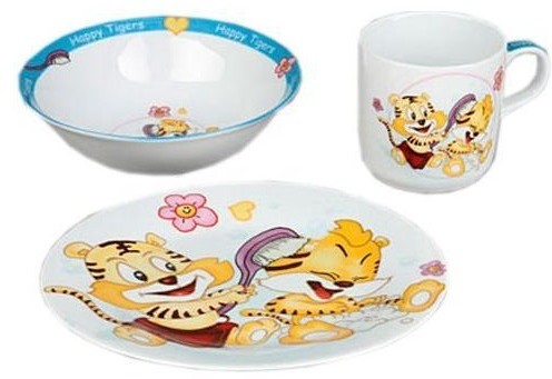 Набор детской посуды «Тигрята» (3 предмета) | Rosenberg