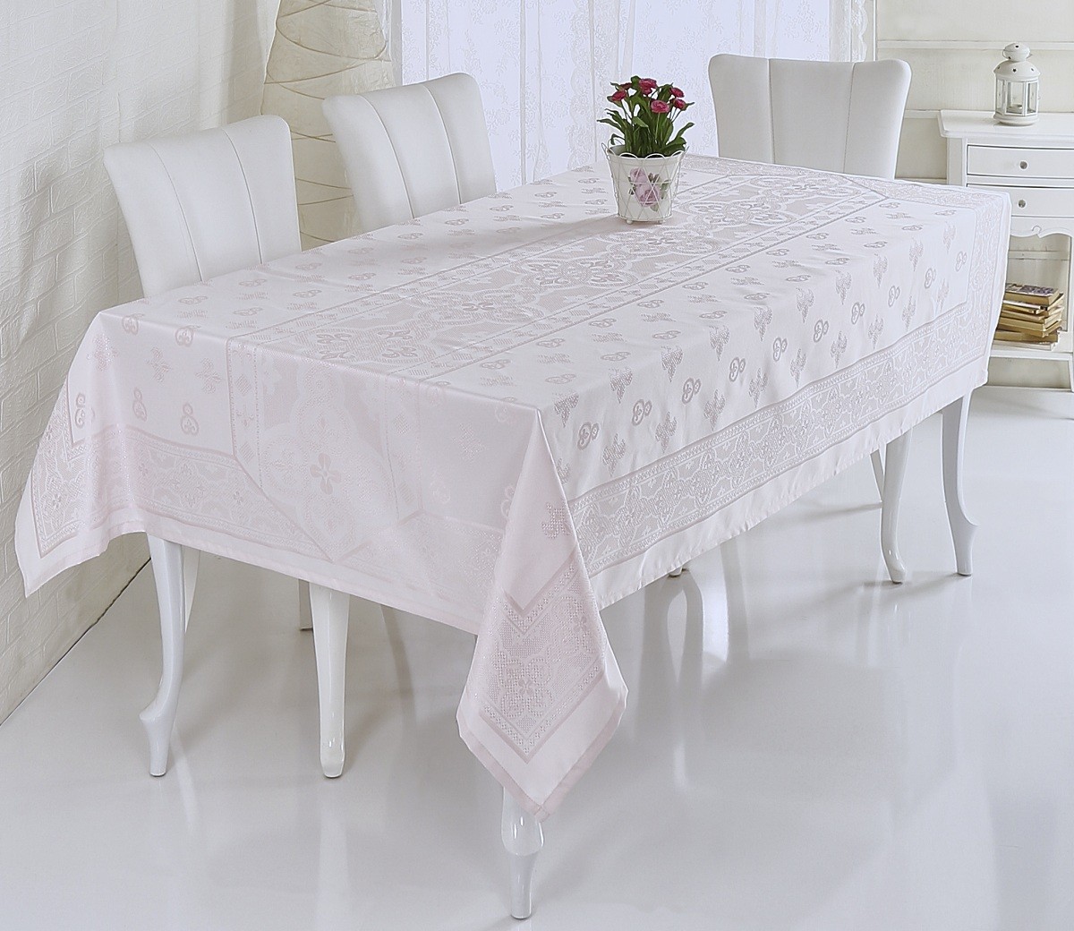 Скатерть «Verolli» Etamin Jumbo (жаккард, размер 160х220 см) | Verolli | Dundar Tekstil