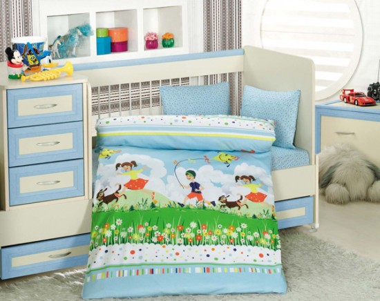 Комплект постельного белья для детской кроватки «Tini mini» (бязь, 2 наволочки 35х45+5 см)