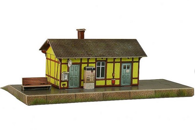 Сборная модель из картона «Станция Ауфхаузен» | Железная дорога | Умная бумага