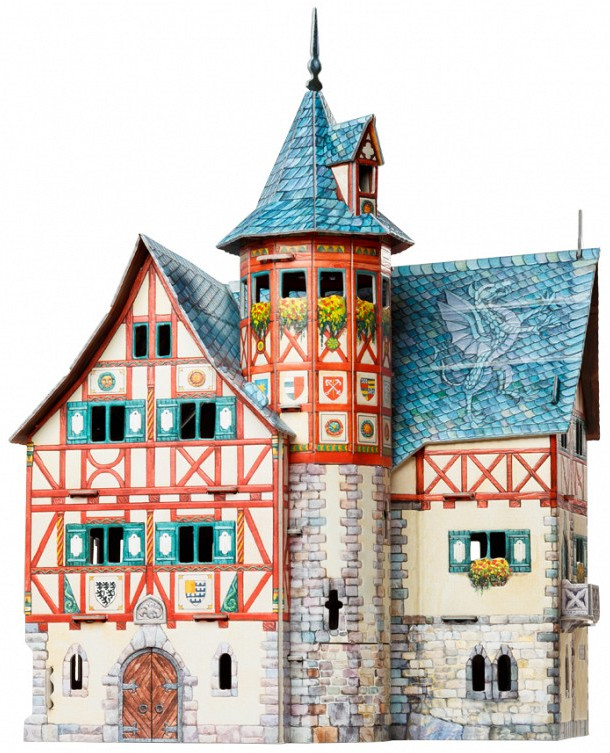 Игровой набор из картона «Новая ратуша» | Архитектура | Умная бумага