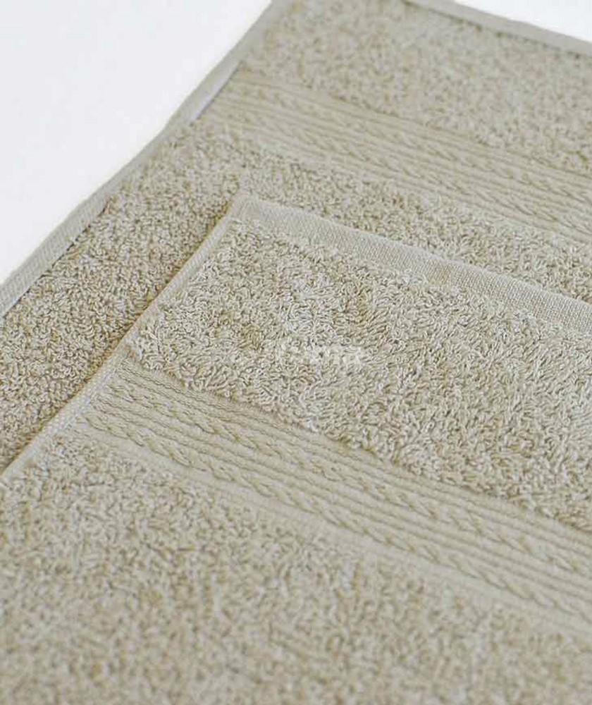 Салфетка махровая, с бордюром (40х70, цвет светло-серый) | Ituma