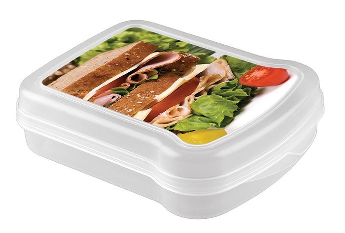 Контейнер для бутербродов, (17х13х4,2 см), цвет в ассортименте | Бытпласт