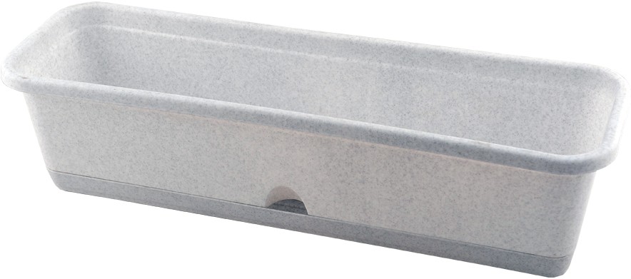 Балконный ящик с поддоном, 60 см, цвет мраморный | IDEA