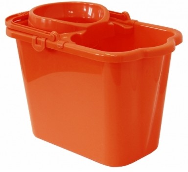 Ведро прямоугольное (9,5 л) с отжимом, цвет оранжевый | IDEA