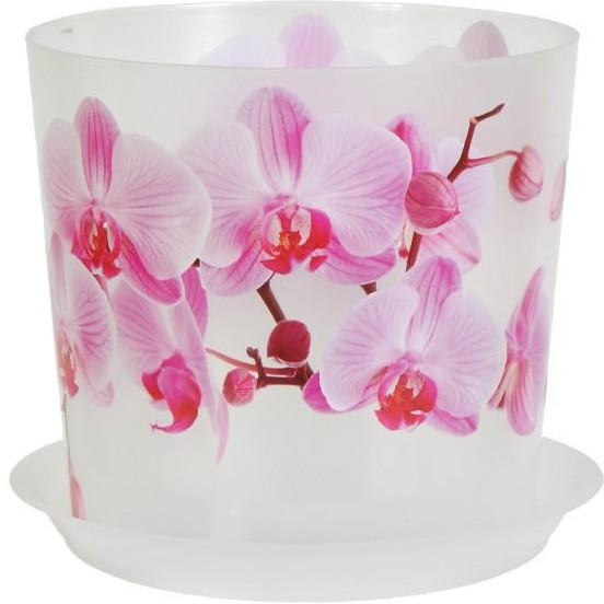 Кашпо «Орхидея» (диаметр 16 см) с подставкой | Деко | IDEA