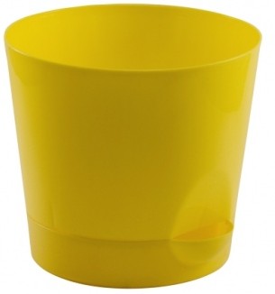Кашпо с прикорневым поливом «Ника» (диаметр 12 см), цвет желтый | НИКА | IDEA