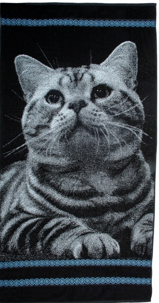 Полотенце махровое «Котик 3D» (70х140) | Для неё | Ткацко-отделочная фабрика «Авангард»