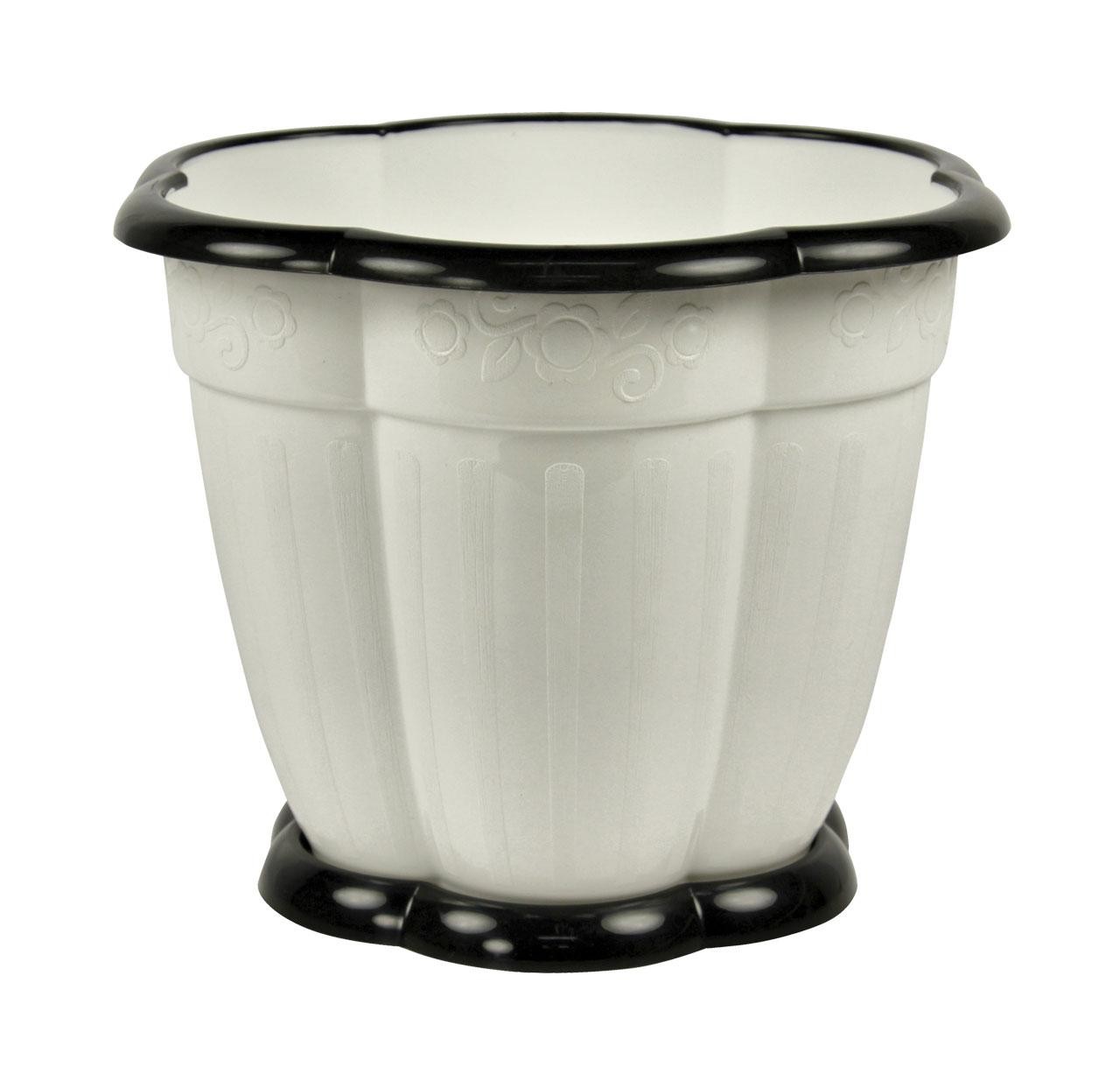 Цветочный горшок «Восторг» (1,5 л), с поддоном, цвет белый | Восторг | Альтернатива