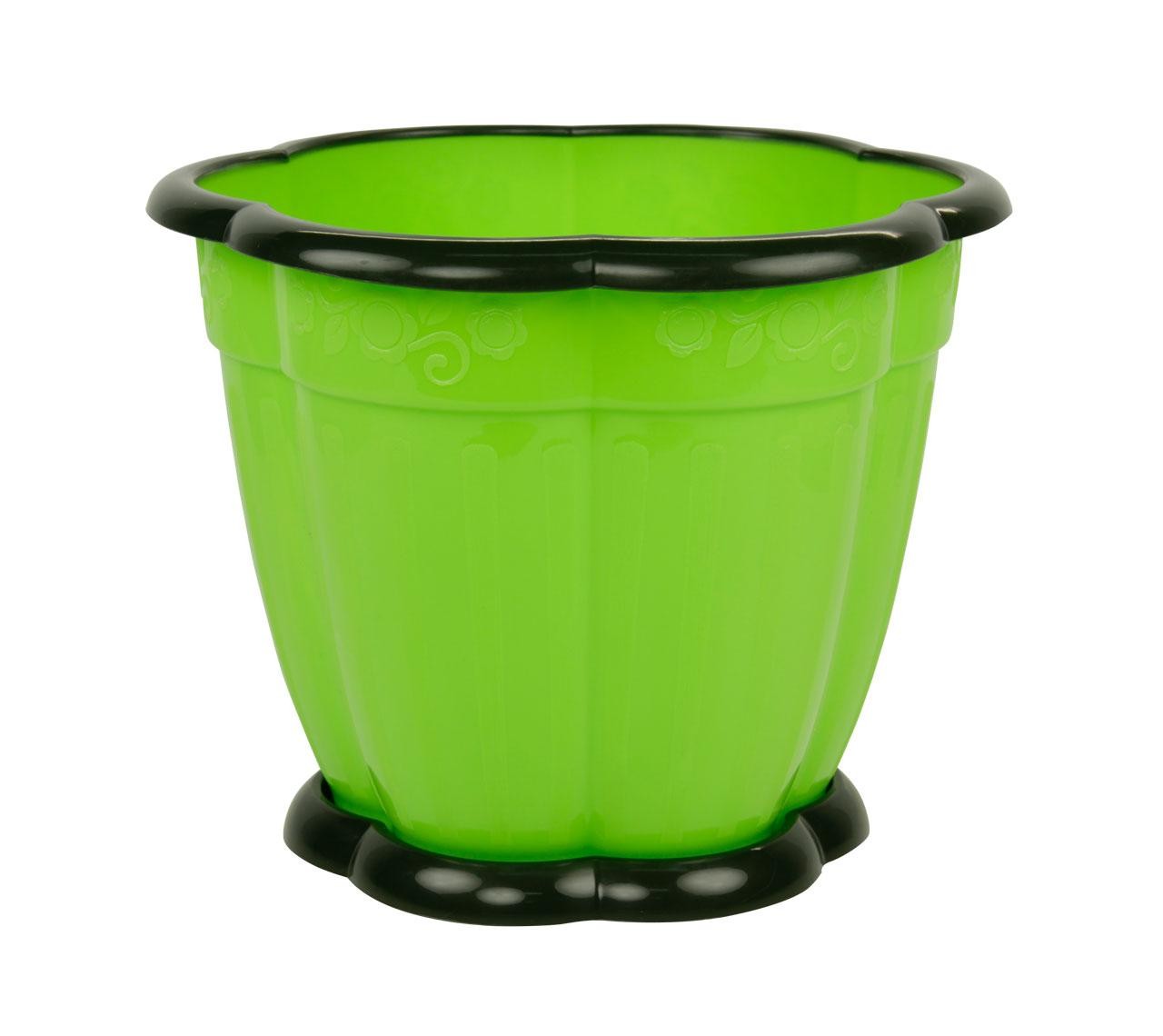 Цветочный горшок «Восторг» (3 л), с поддоном, цвет зеленый | Восторг | Альтернатива