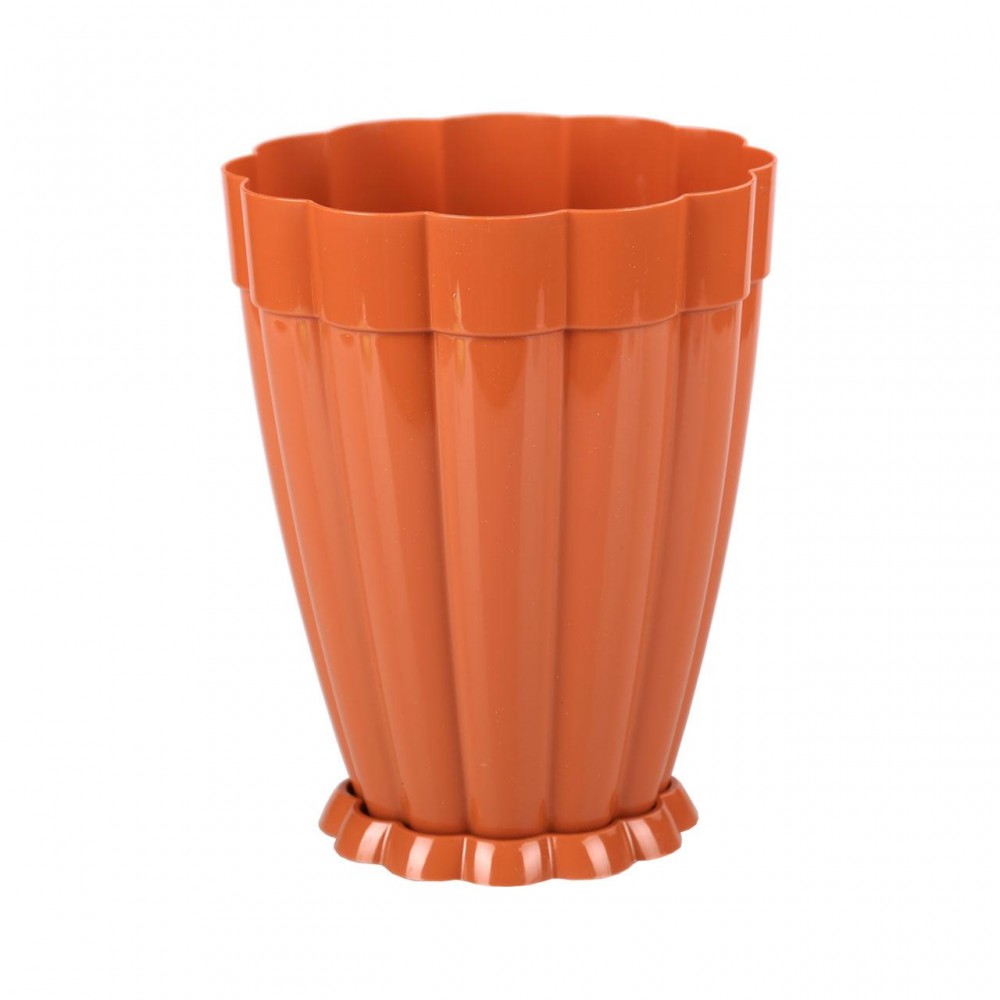 Цветочный горшок «Фантастика» (1,5 л), с поддоном, цвет коричневый | Фантастика | Альтернатива