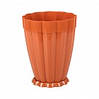 Цветочный горшок «Фантастика» (1,5 л), с поддоном, цвет коричневый