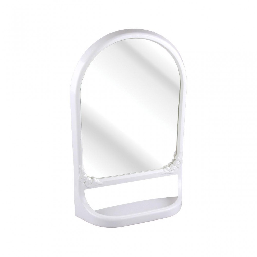 Зеркало с полкой, цвет белый | Зеркало с полкой | Альтернатива