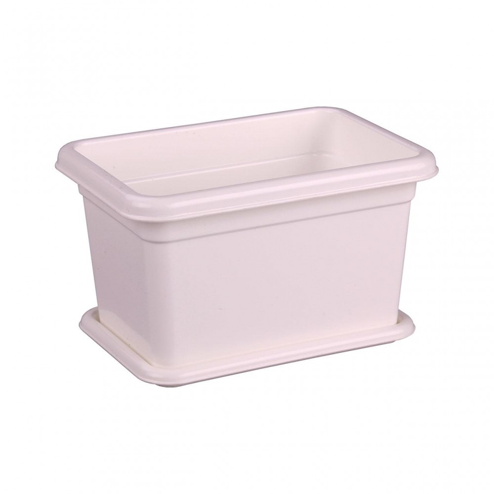 Кашпо «Эконом» (1 л), с поддоном, цвет белый | Эконом | Альтернатива