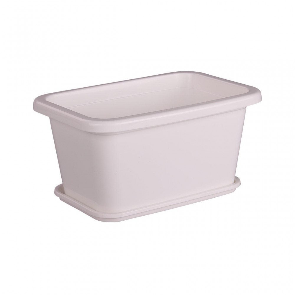 Кашпо «Эконом» (3 л), с поддоном, цвет белый | Эконом | Альтернатива