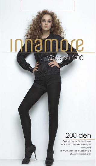 Колготки из вискозы «VISCOSA» (nero, 200 DEN)