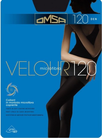 Колготки из микрофибры «Velour» (grigio fumo, 120 DEN)