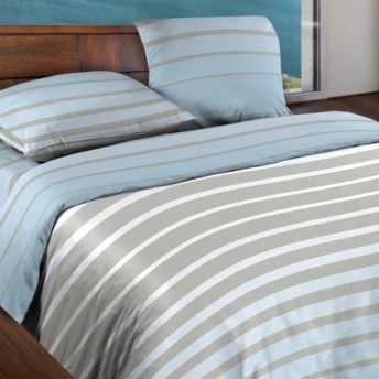 Комплект постельного белья «Stripe Breeze» (арт. 15184, 1,5-спальный, БИОкомфорт, 2 наволочки 70х70) | Wenge Motion | Wenge